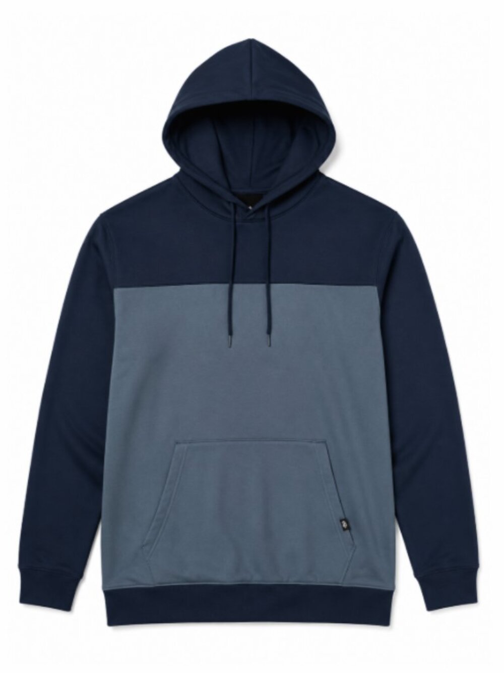 NWT Leg3nd Men's Two-Tone Color Block Pullover Hoodie Dark Navy/Vintage Blue